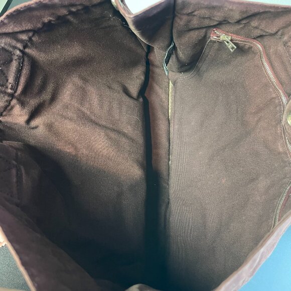 Hermes Vintage Hermès Toile Fourre-Tout MM - Brown/Red - Preowned - Picture 8 of 15